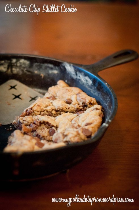 Chocolate Chip Skillet Cookie by My Polka Dot Apron